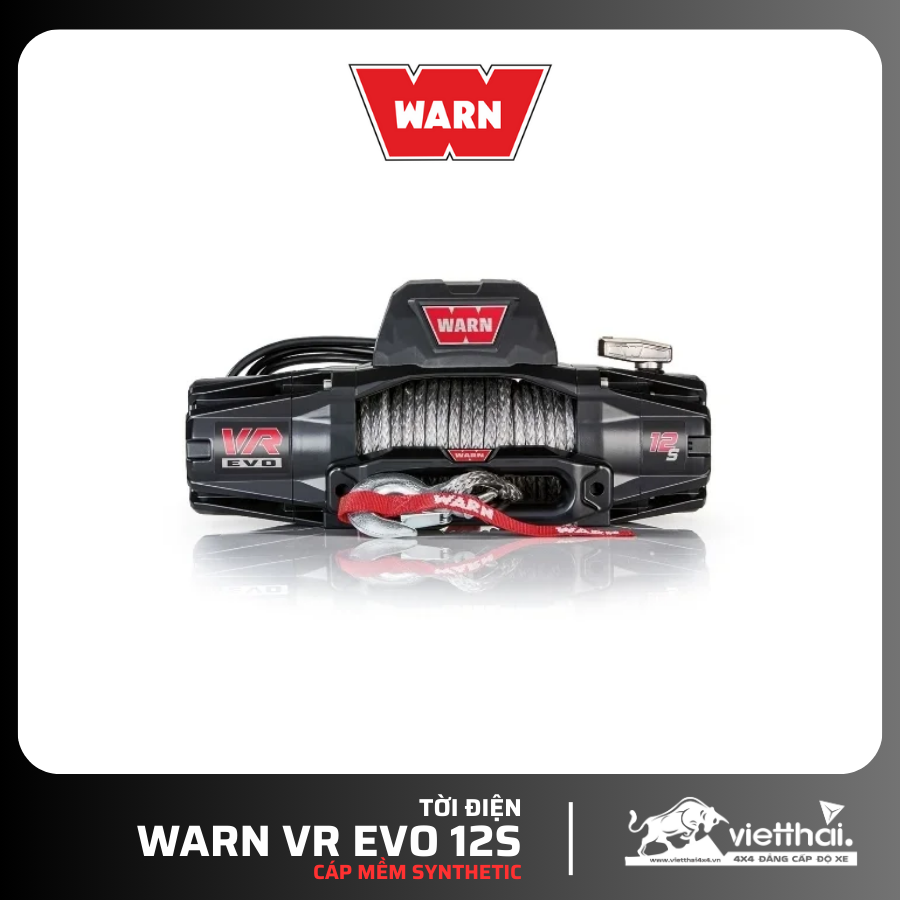 Tời điện Warn VR Evo 12S- Cáp mềm SYNTHETIC
